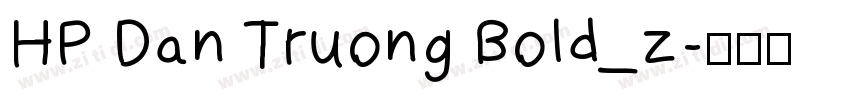 HP Dan Truong Bold_z字体转换